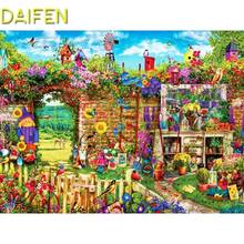 Full Round Diamond painting Cross stitch Garden sunflower Full Square Diamond embroidery Garden sunflower DIY 3D Diamond mosaic 2024 - buy cheap