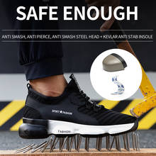 TopFight-zapatos de seguridad para el trabajo para hombre, zapatillas de construcción con punta de acero, ligeras y flexibles, resistentes al desgaste, talla 48 36 2024 - compra barato