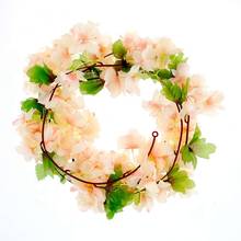 2M flor de cerezo Artificial vid plantas colgantes de Sakura guirnalda Artificial Oriental Cherry corona Artificial Flor de Luz rosa 2024 - compra barato