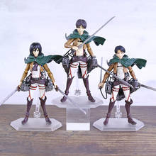 Figura de acción de ataque a los Titanes, Figma 207, Eren Jaeger/203, Ackerman Mikasa/213 Levi Ackerman, juguete 2024 - compra barato