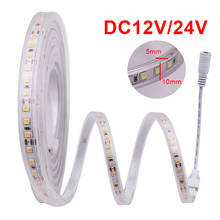 DC 12V 2835 LED Strip 120LEDs/m IP67 Waterproof Outdoor DC 24V Flexible Tape LED Light Lamp Natural White/Warm White 2024 - buy cheap