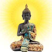 Estatua de Buda artesanías de resina, decoración para sala de estar, entrada, oficina, Sudeste Asiático, Tailandia, India, meditación, sentado 2024 - compra barato
