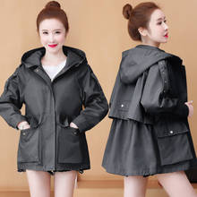 2021 Autumn Femme Women Jacket Korean Casual Thin Long Sleeve Windbreaker Hooded  Zipper Outwear Female Slim Basic Coat G949 2024 - buy cheap