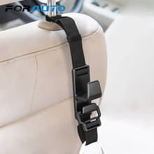 FORAUTO Car Headrest Hanger Car Seat Back Dual Hooks Grocery Bag Hanger Holder Auto Fastener Clip Car-styling Adjustable 2024 - buy cheap