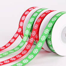 5Yards/Roll Green/Red Snowflake Organza Ribbon DIY Bownot Gift Wrapping Party Christmas Ribbons Decoration 10 mm JJ118 2024 - buy cheap