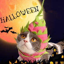 Disfraz de Halloween para mascotas, sombrero con forma de fruta para cachorros, perros y gatos, accesorio para sombreros de fiesta, decoración para perros y gatos, sombrero Pitaya 2024 - compra barato
