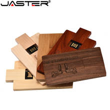 Jaster pendrive de carro, de madeira, 64gb, 4gb, 8gb, 16gb, 32gb, logotipo grátis 2024 - compre barato