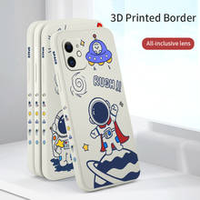 Funda de teléfono con patrón de astronauta para iPhone, carcasa de silicona para modelos 12 Pro Max, 11, X, XS, XR, XSMAX, SE2020, 8Plus, 7Plus, 6, 6S Plus 2024 - compra barato