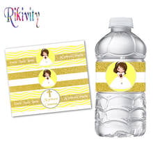 Rikivity 20 Pcs Baptism Christening Water Bottle Wine Champagne Labels Candy Bar Wrapper Sticker Baby Shower Birthday Decoration 2024 - buy cheap