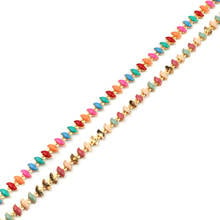 1 m de cobre esmalte link achados corrente folha cor ouro multicolorido correntes para diy masculino feminino colar pulseira tornozeleira fazendo 2024 - compre barato