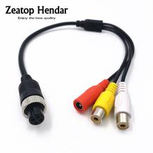 1Pcs M12 4Pin Aviation Female Plug to 2 RCA + DC Female Extension Cable Adapter for CCTV Camera Security DVR Microphone 35CM 2024 - buy cheap