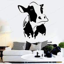 Pegatina de vinilo de vaca para pared, decoración del hogar, dormitorio, póster de arte extraíble, mural, JH679 2024 - compra barato