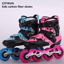CITYRUN-Patines de fibra de carbono para niños, zapatillas de patinaje en línea, Slalom, EU 27-38 2024 - compra barato