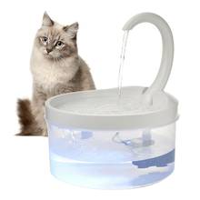 Fuente alimentadora para gatos y perros, dispensador de agua automático con luz azul LED, USB, filtro de bebida, proveedor de mascotas con bomba de agua, 2L 2024 - compra barato