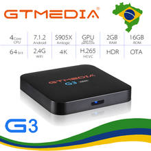 GTMEDIA G3  Box Android 7.1 Amlogic S905X 2GB DDR4 16GB ROM Set Top Box 2.4G/5G WiFi Bluetooth 4K HD H.265 BraziMedia Player 2024 - buy cheap