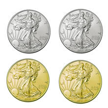 Американская Статуя Свободы, монета с изображением орла, памятная Подарочная монета, высокая прочность, износостойкость, устойчивость к ржавчине, долговечный подарок 2024 - купить недорого