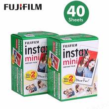 Оригинальный 40 листов Fujifilm Instax Mini 8 фильмов белый край 3 дюймов для Фотоаппарат моментальной печати 7 9 25 50 s 70 90 SP-1 SP-2 photo paper 2024 - купить недорого