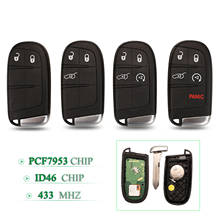 jingyuqin Original 2/3/4/5 Buttons Smart Remote Fip Car Key 433Mhz PCF7953/ID46 Chip For Jeep Grand Cherokee 2013-2018 2024 - buy cheap