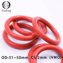 5PCS/lot Silicone Ring Silicon/VMQ O ring 2mm Thickness OD31/32/33/34/35/36/38/40/42/45/46/50*2mm Rubber O-Ring Seal Gaskets 2024 - buy cheap