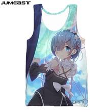 Jumeast marca masculina mulheres 3d impresso colete dos desenhos animados anime manga curta moda esporte pulôver verão tanque topos t 2024 - compre barato