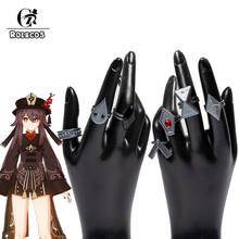 ROLECOS-anillos de impacto Genshin para Cosplay, conjunto completo de accesorios para Cosplay, Hutao 2024 - compra barato