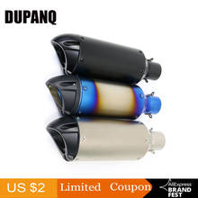 DUPANQ 51MM Universal Motorcycle Exhaust project Muffler Escape Moto Dirt Bike Scooter Exhaust with DB killer MT07 MT09 R1 R6 2024 - buy cheap
