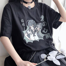 Bad girl Harajuku Gothic Tees Harajuku Casual S-2XL Letter Hip Hop Punk Casual O-Neck Women Short Sleeve Fun Devil Top T-Shirt 1 2024 - buy cheap