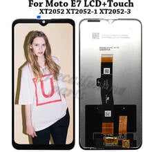 Для Motorola Moto E7 ЖК-дисплей с рамкой сенсорный экран панель экран сенсорный экран дигитайзер в сборе e7 XT2052 XT2052-1 XT2052-3 с ЖК-дисплеем 2024 - купить недорого