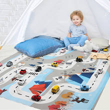 19pcs Kids City Road Playmat Taffic Carpet Highway Map Blanket City Scene Playing Crawling Game Mat with Traffic Road Signs Toy 2024 - buy cheap