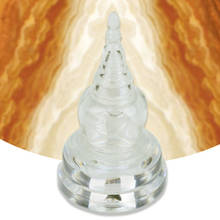 Sarira acrílico stupa transparente piedoso stupa budista suprimentos bugigangas decorativos de cristal tibetano torre casa decoração presentes 2024 - compre barato