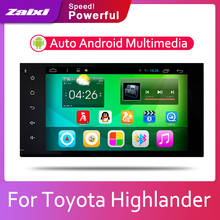 Zaixi-sistema multimídia automotivo com tela lcd ips 1080p, reprodutor com rádio, navegação gps, bluetooth e aux, para toyota highlander cluger 2000 a 2007 2024 - compre barato