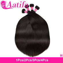 Aatifa-extensiones de cabello humano malayo 3/4, 28, 30, 32 mechones de pelo liso, 1/2/100% mechones 2024 - compra barato