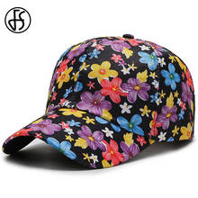 FS Summer Brand Baseball Cap For Men Purple Flower Women Caps  Outdoor Sports Trucker Hat Snapback Hip Hop Hats Casquette Homme 2024 - buy cheap