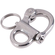 1pc Stainless Steel 316 Rigging Sailing Fixed Bail Snap Shackle Fixed Eye Snap Hook Sailboat Sailing Boat Yacht Outdoor Living 2024 - buy cheap