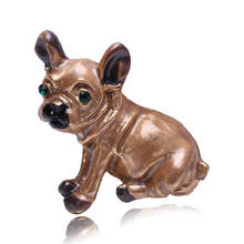 2020 adorável pequeno criativo francês bulldog broches esmalte animal broche pino bons presentes apto para indivíduos decorações jóias 2024 - compre barato