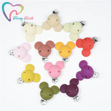 50PCS Mouse Silicone Teether Clips Round Bear Star DIY Baby Pacifier Dummy Chain Holder Soother Nursing Jewelry Toy Paci Clips 2024 - buy cheap