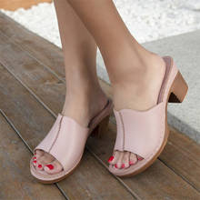 Women's Slippers Sandals 2021 Summer High Heels Woman Slippers Summer High Heels Sandals Fashion Women Shoes 2024 - buy cheap
