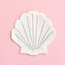 20pcs SMALL shell paper napkins Shell Shaped Napkins Serviette Under the Sea  Mermaid Party Seashell party cocktail Paper Napkin 2024 - buy cheap