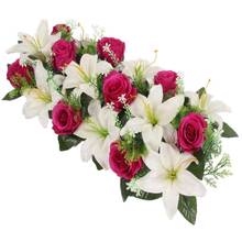 Artificial Flowers Fake Beautiful Silk Rose Lily Road Lead Floral Wedding Party Decoration Arrangement Accessories Home Decor 2024 - buy cheap