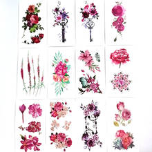 Flowers Sticker Temporary Tattoo Fake Tattoos Long Lasting Hand Arm For Men Women Body Art 30pcs/lot 2024 - buy cheap