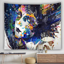 Abstract Poeple Witchcraft Tapestry Hippie Wall Hanging Carpets Macrame Tarot Mordern Psychedelic Polyester Blanket Gothic Decor 2024 - buy cheap