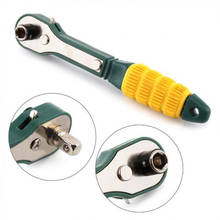 Ratchet Socket Wrench Tools Mini 1/4 Head Screwdriver Pole 6.35mm Inner Hexagon Ratchet Socket Green Carbon Steel Wrench 19NOV28 2024 - buy cheap