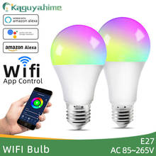 Kaguyahime E27 светодиодная лампа, умный WiFi светильник, лампа 9 Вт 12 Вт, диммируемая лампа, AC 220 В 110 В, RGB светильник, работает с Alexa Google Home Magic Bulb 2024 - купить недорого