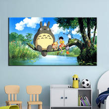 Modern Cartoon Art Canvas Paintings Miyazaki Hayao Totoro Posters and Prints Cuadros Wall Art Picture for Living Room Home Decor 2024 - buy cheap