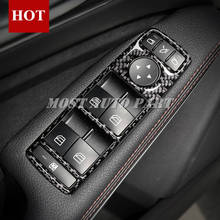 Carbon Fiber Car Door Window Button Trim Cover For Benz C Class W204 S204 2007-2013 Car accesories interior Car decoration 2024 - buy cheap