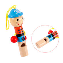 1 Pc Kids Toys Cute Little Pirate Whistle for Kids Wooden Cartoon Whistle Toys Children Learning Educational Gifts 2024 - buy cheap