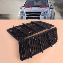 Car Front Pair Right & Left Bonnet Hood Air Vent Grille Mesh w/ Washer Nozzle Cover fit for Mercedes W164 ML350 ML550 2008-2011 2024 - buy cheap