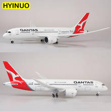 1/130 Scale limited edition 47cm Airplane Boeing B787 Dreamliner Aircraft QANTAS Airways Airlines Model Light Wheels DiecastPlan 2024 - buy cheap