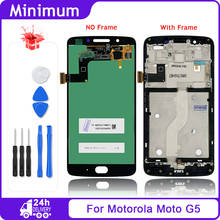 Для Motorola G5 5,0 "ЖК-дисплей кодирующий преобразователь сенсорного экрана в сборе запасные части для Moto G5 XT1672 XT1676 XT1670 экран 2024 - купить недорого