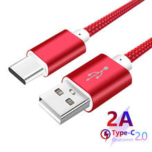 Cable de carga rápida USB tipo C para teléfono Samsung, Huawei, LG, Google Pixel, Xiaomi, Oneplus, Blackberry, 27cm, 1m, 2m, 3m 2024 - compra barato